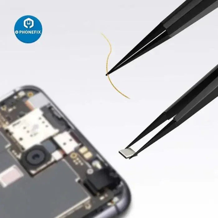 Qianli Handmade Polished Manual Tweezers Stainless Tweezers - CHINA PHONEFIX