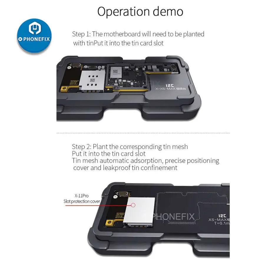 QianLi i2C Middle Frame Reballing Platform for iPhone X - 11 Pro Max - CHINA PHONEFIX