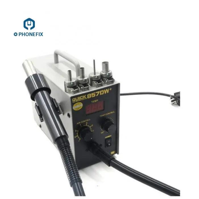 QUICK 857DW+ Lead Free Hot Air Heat Gun Soldering Rework Station - CHINA PHONEFIX