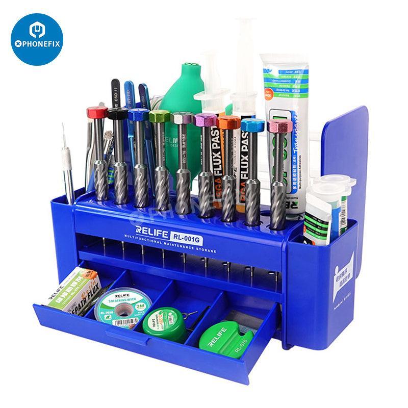 RELIFE RL-001D Multifunction Storage Box Storage Rack Screwdriver Tool - CHINA PHONEFIX