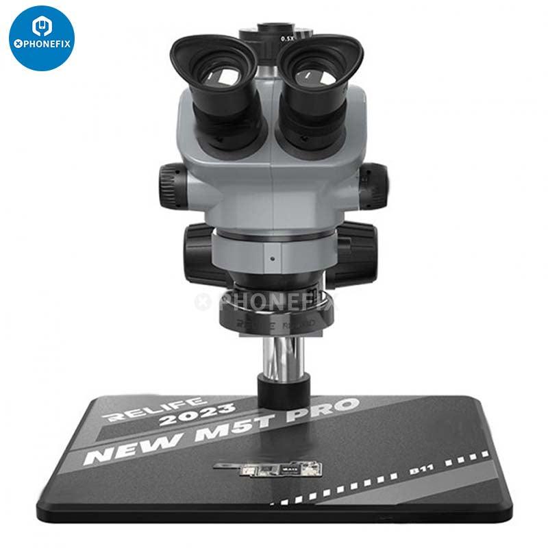 Relife RL-M5T-B11 7-50X HD Trinocular Zoom Stereo Microscope - CHINA PHONEFIX