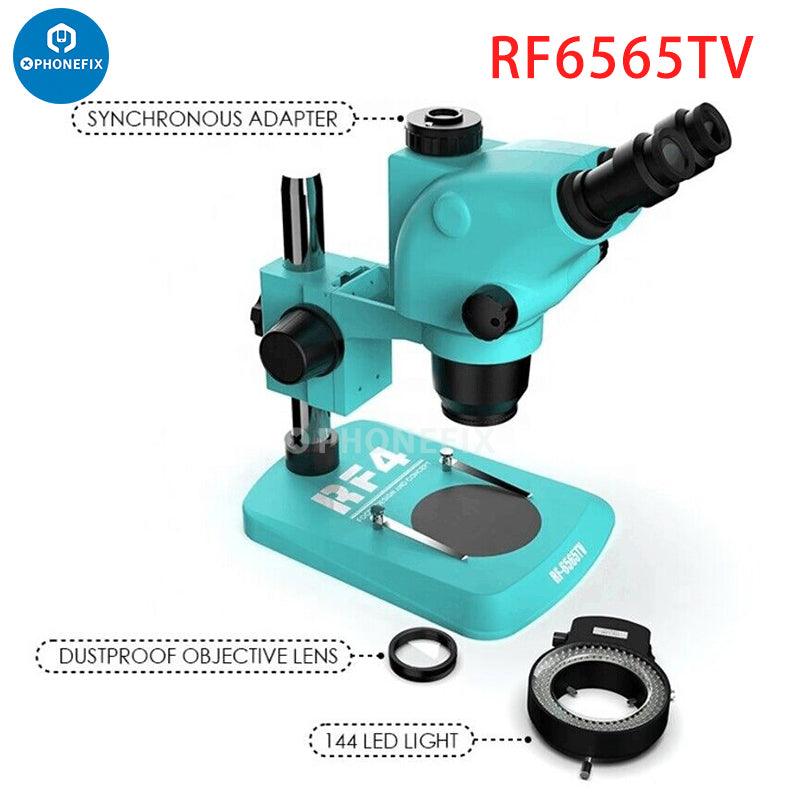 RF4 HD Trinocular Stereo Zoom Industrial Microscope For PCB Repair - CHINA PHONEFIX