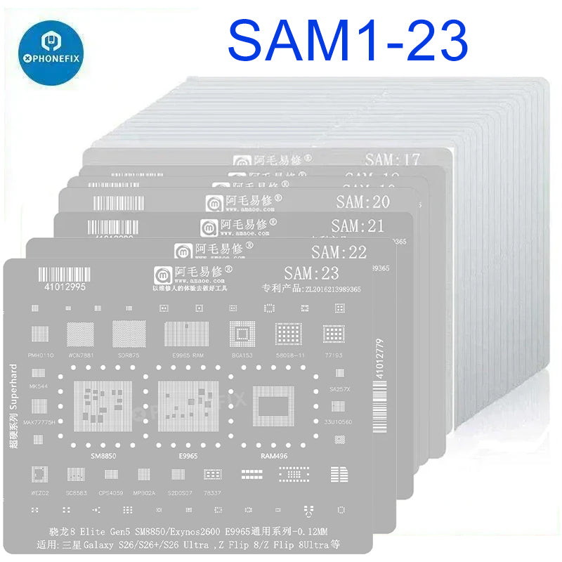 Samsung 0.12MM Universal Amaoe CPU BGA Reballing Stencil