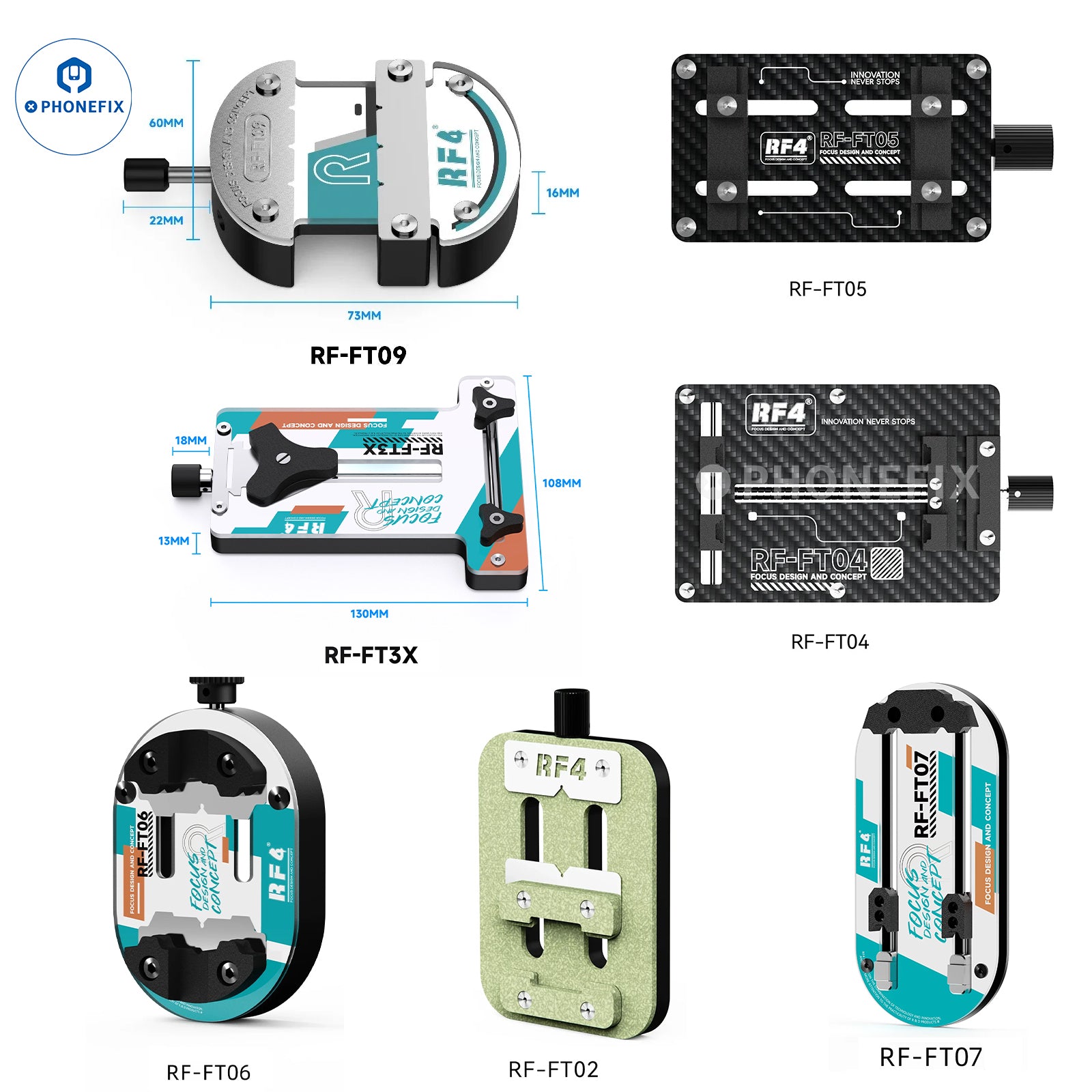 RF4 Universal Phone Motherboard Fixture CPU IC Soldering Clamp