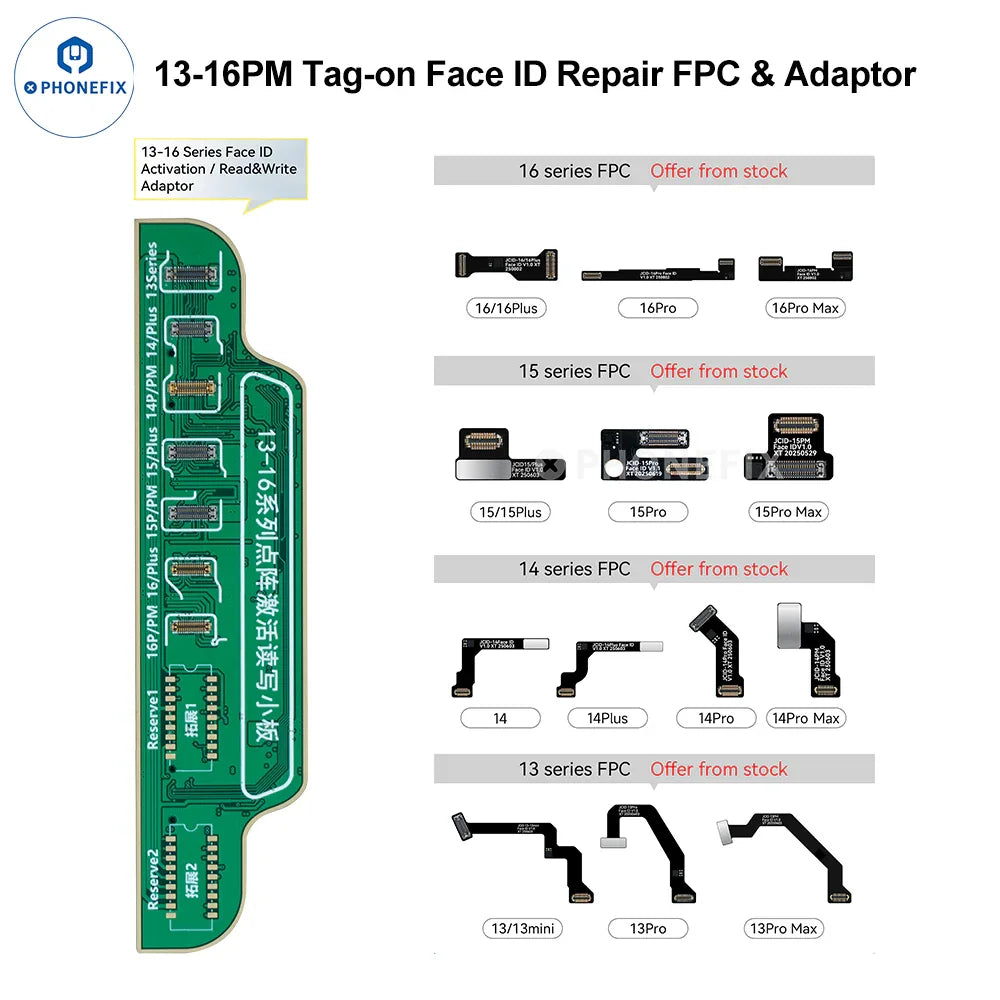 JCID iPhone 13-16 Face ID Repair Tag-on FPC & Activation Board - CHINA PHONEFIX SHOP Team