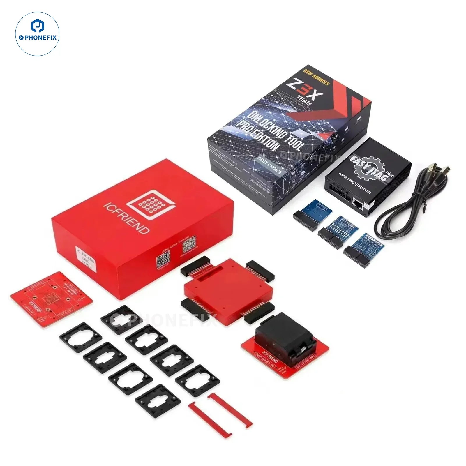 Z3X Easy Jtag Plus Box With ICFriend eMMC 13 In 1 BGA Socket