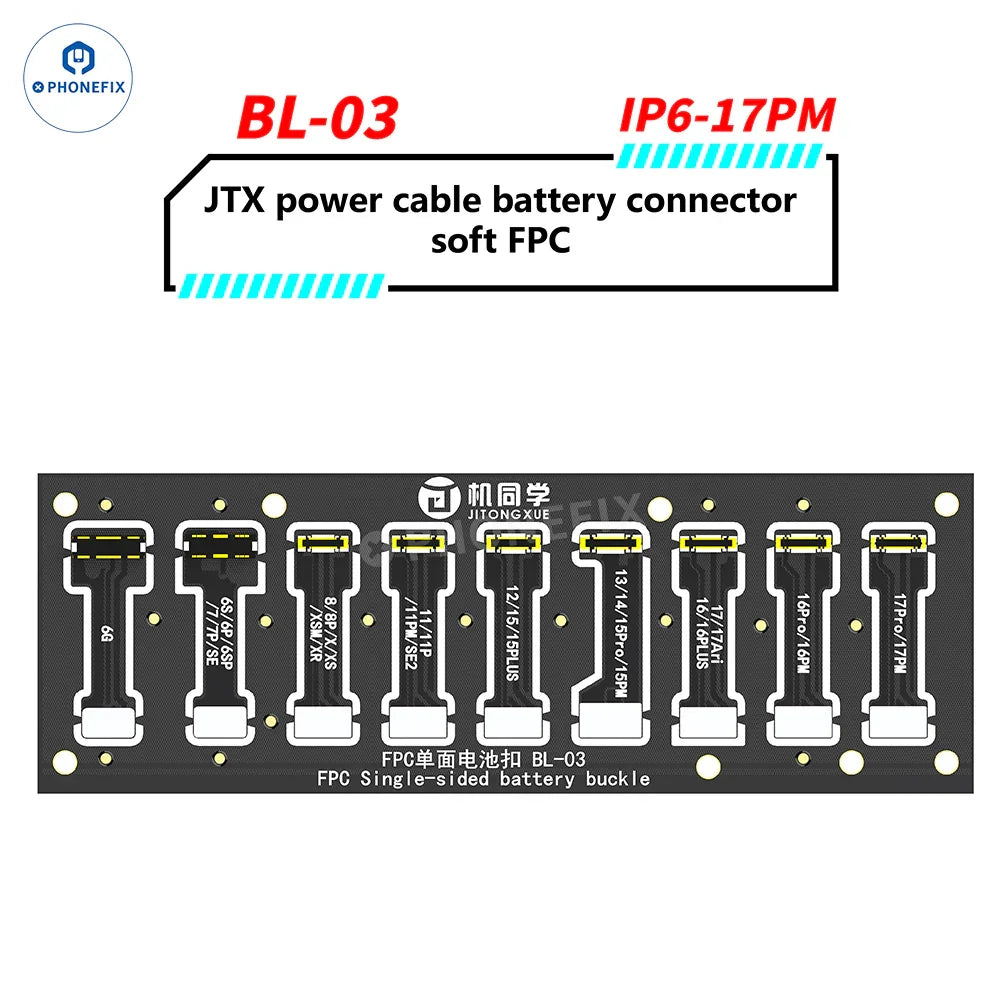 JTX BL-03 BL-04 Battery Connector for iPhone 6-17 Series/Android