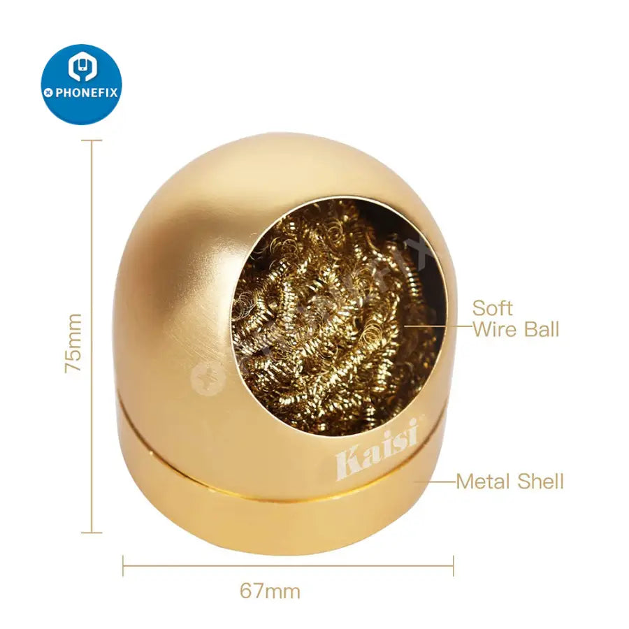 Soldering Iron Tip Cleaner Holder With Cleaning Brass Wire