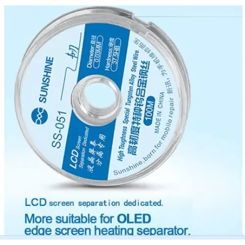 Sunshine SS-051 LCD Screen Separation Wire Ultrafine 0.03MM Cutting Steel Wire - CHINA PHONEFIX