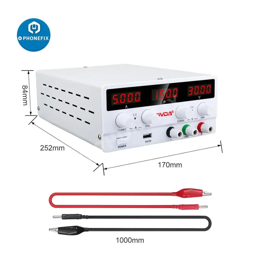 USB DC Regulated Laboratory Power Supply Adjustable