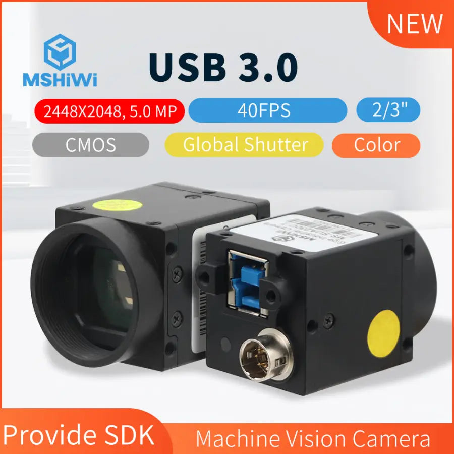 USB3 Vision cameras 5 Mpix Mono CMOS Camera Global Shutter