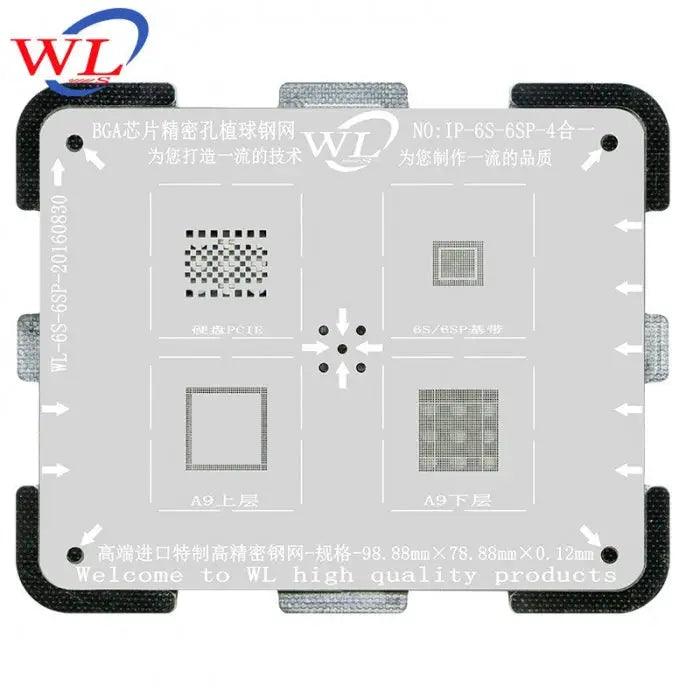 WL 4 IN 1 BGA Reballing Stencil Template For iPhone 5S 6P 6SP 7 8 8P - CHINA PHONEFIX