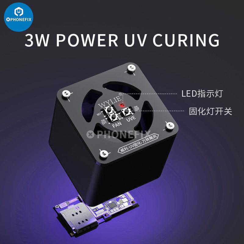 WYLIE 2 IN 1 UV Curing Lamp Cooling Fan Phone PCB Repair Tool - CHINA PHONEFIX