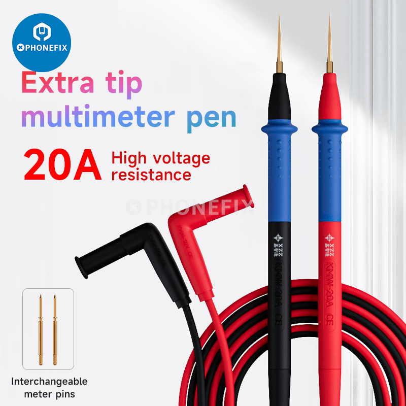 XZZ 20A Universal Test Leads Probe Extra Tip Multimeter Pen