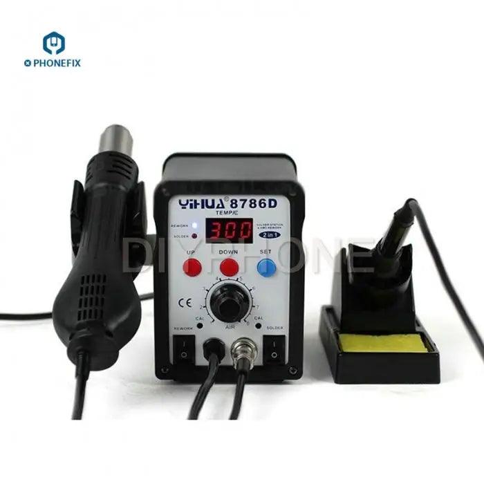 YH-8786D 2 in 1 Digital Display Hot Air Rework Soldering Station - CHINA PHONEFIX