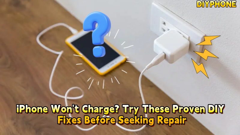 iPhone with yellow case not charging, plugged into wall adapter, DIY repair question