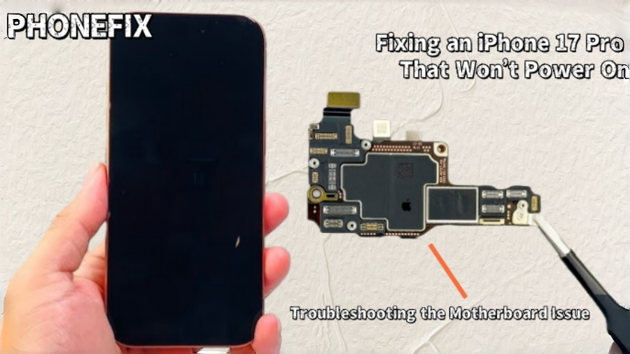 Fixing an iPhone 17 Pro That Won’t Power On: Troubleshooting the Motherboard Issue