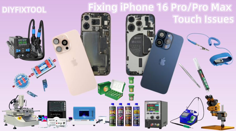 iPhone 16 Pro and Pro Max repair tools and parts for fixing touch screen issues