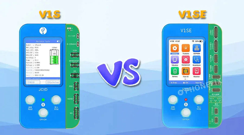 Comparison of JC V1S and V1SE Cell Phone Repair Programmer