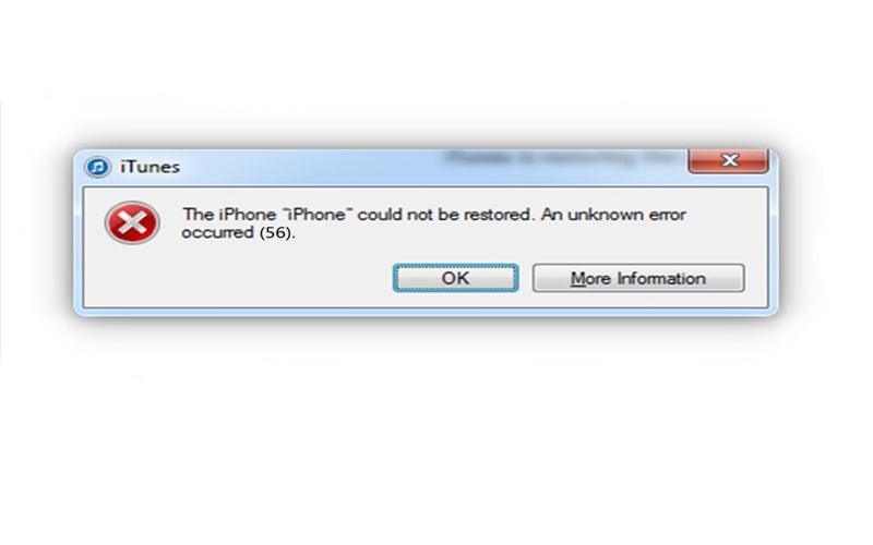 How to Solve iPhone 6S Plus iTunes error 56?