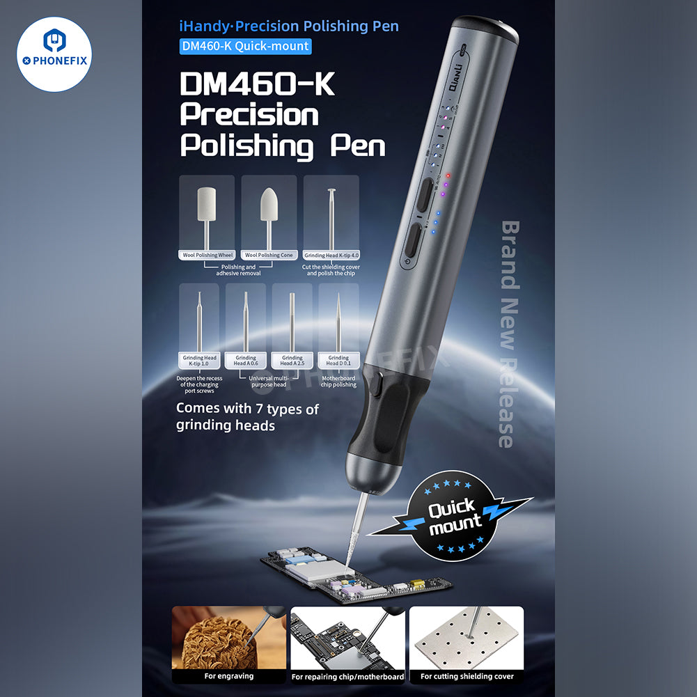 QIANLI iHandy DM460-K Polishing Pen for PCB Chip Grinding Cutting