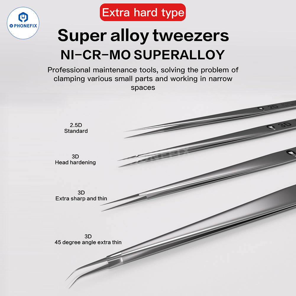 PHONEFIX Super Hard Alloy 3D Tweezers Mobile IC Tiny Parts Gripper