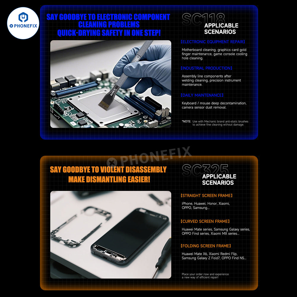 MECHANIC Quick-drying Electronic Cleaner Phone Frame Glue Remover