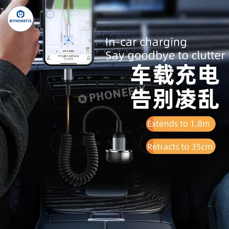 Câble de charge ultra-rapide CarPlay pour voiture, USB Type-C et Lightning - Équipe CHINA PHONEFIX SHOP