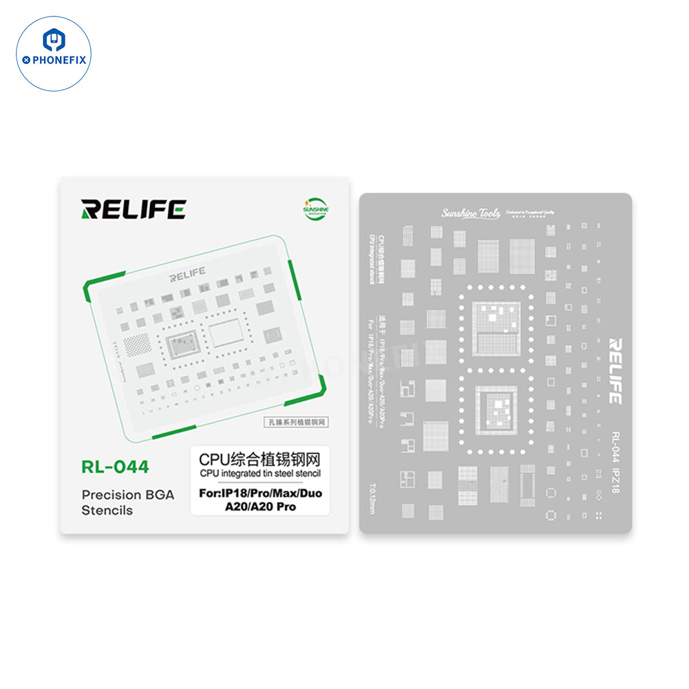 RELIFE RL-044 IPZ18 BGA Stencil for iPhone 18 Pro Max/Duo CPU IC