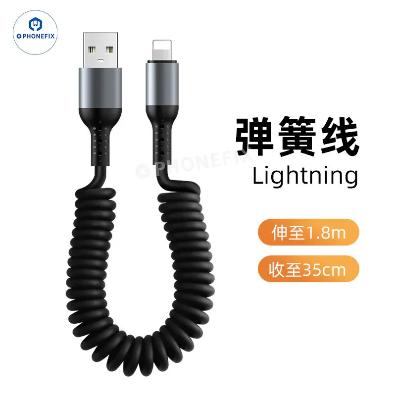 Câble de charge ultra-rapide CarPlay pour voiture, USB Type-C et Lightning - Équipe CHINA PHONEFIX SHOP
