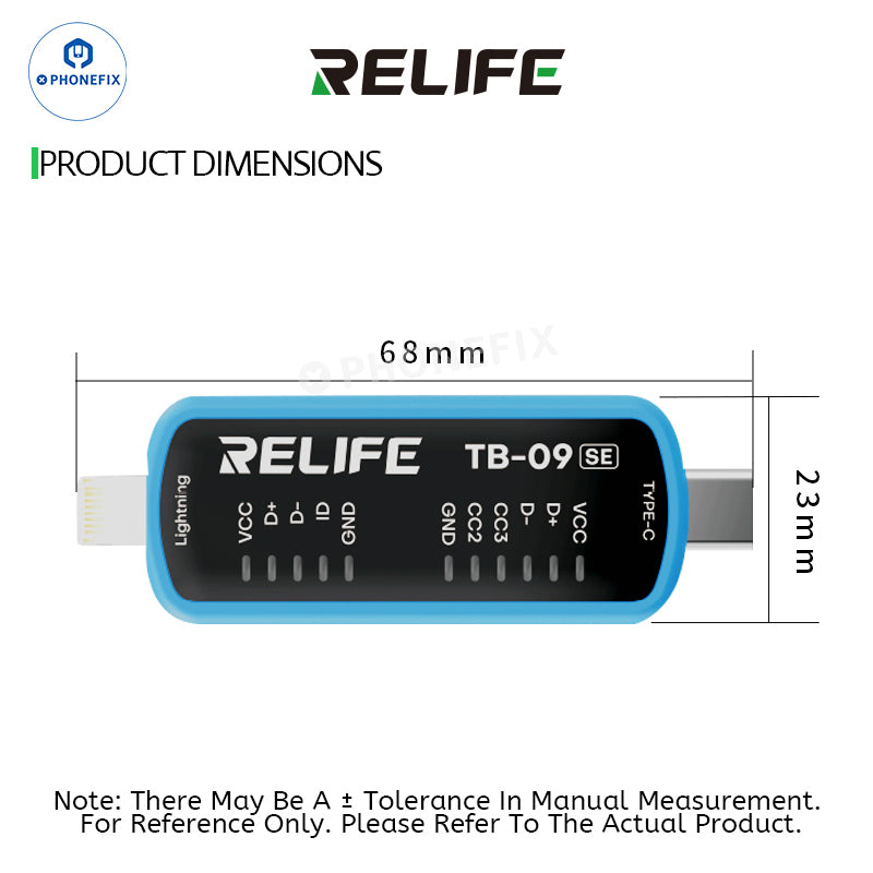 RELIFE TB-09 SE Type-C Lightning Phone Charging Port Tester