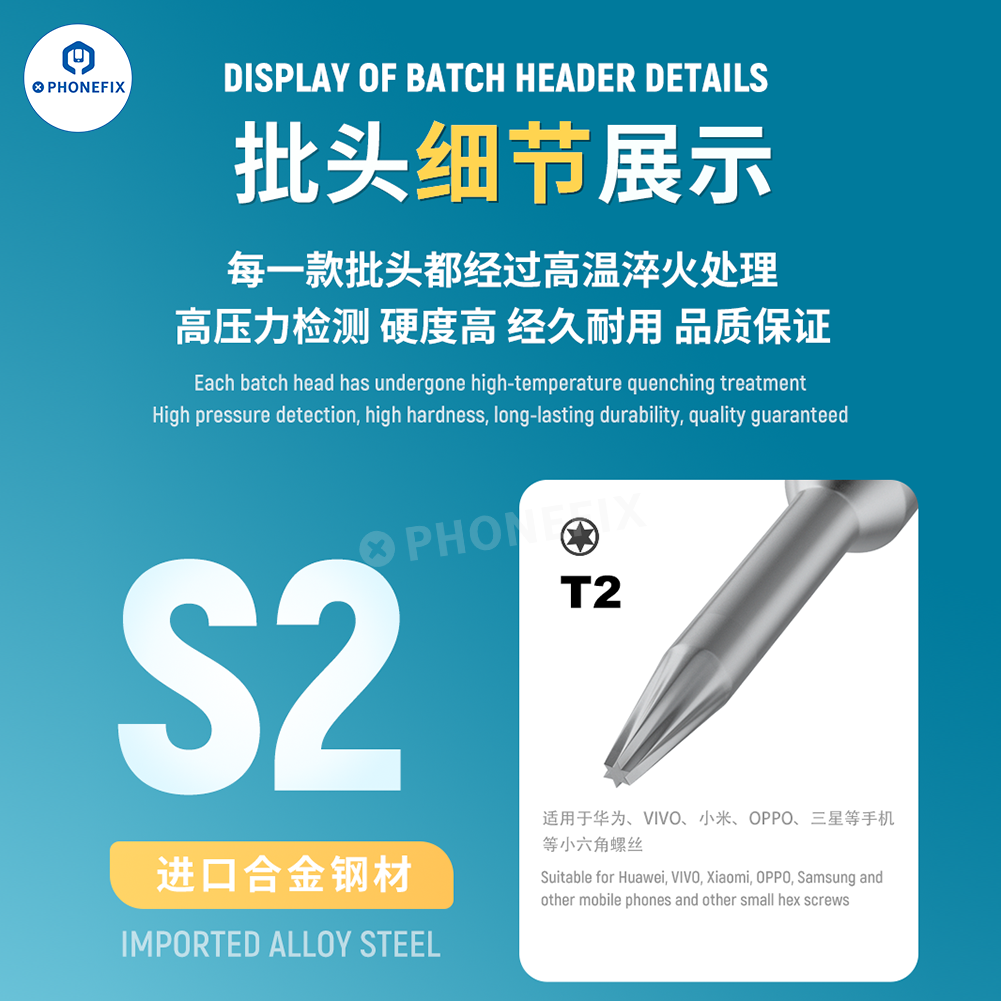 iFixes Tiktool iTK5 Mini Screwdriver Set S2 Bit for Phone Repair