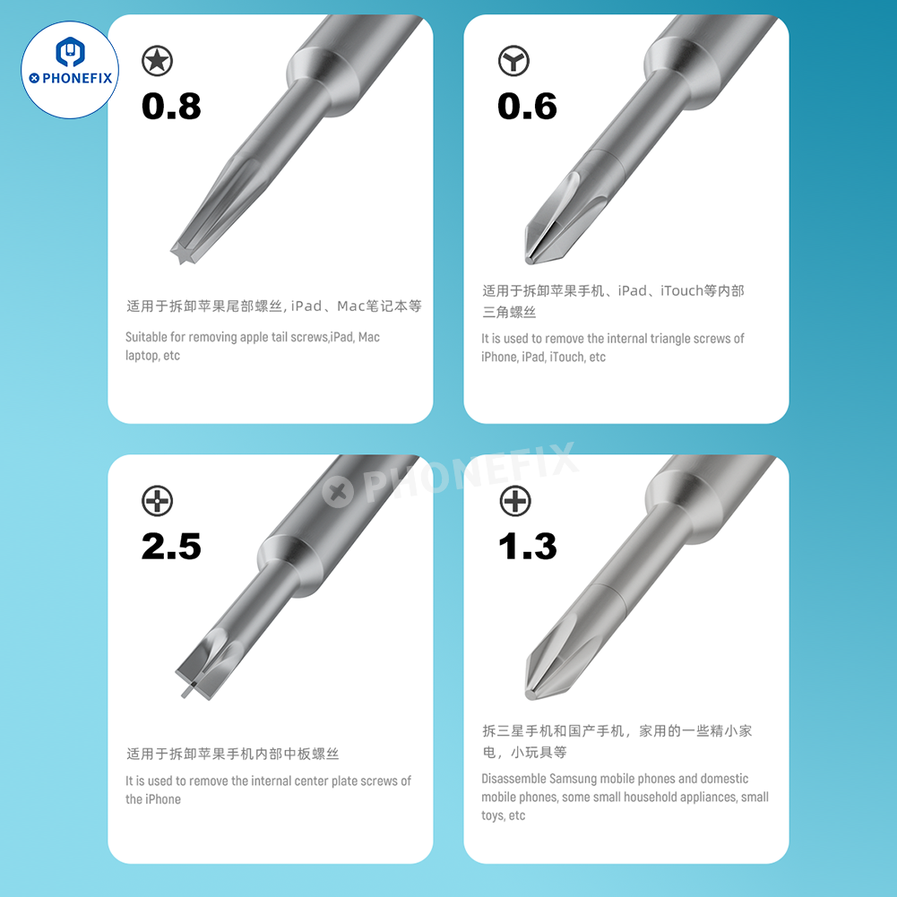 iFixes Tiktool iTK5 Mini Screwdriver Set S2 Bit for Phone Repair