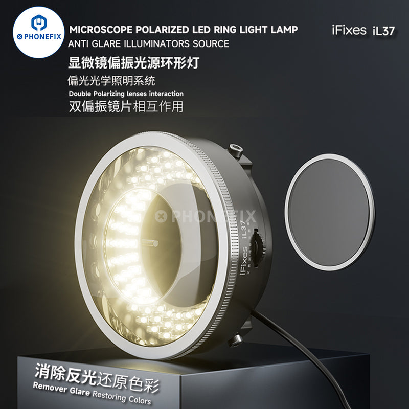 iFixes iL37 Microscope Illuminators Polarized Ring Light 96Pcs LEDs Lamp