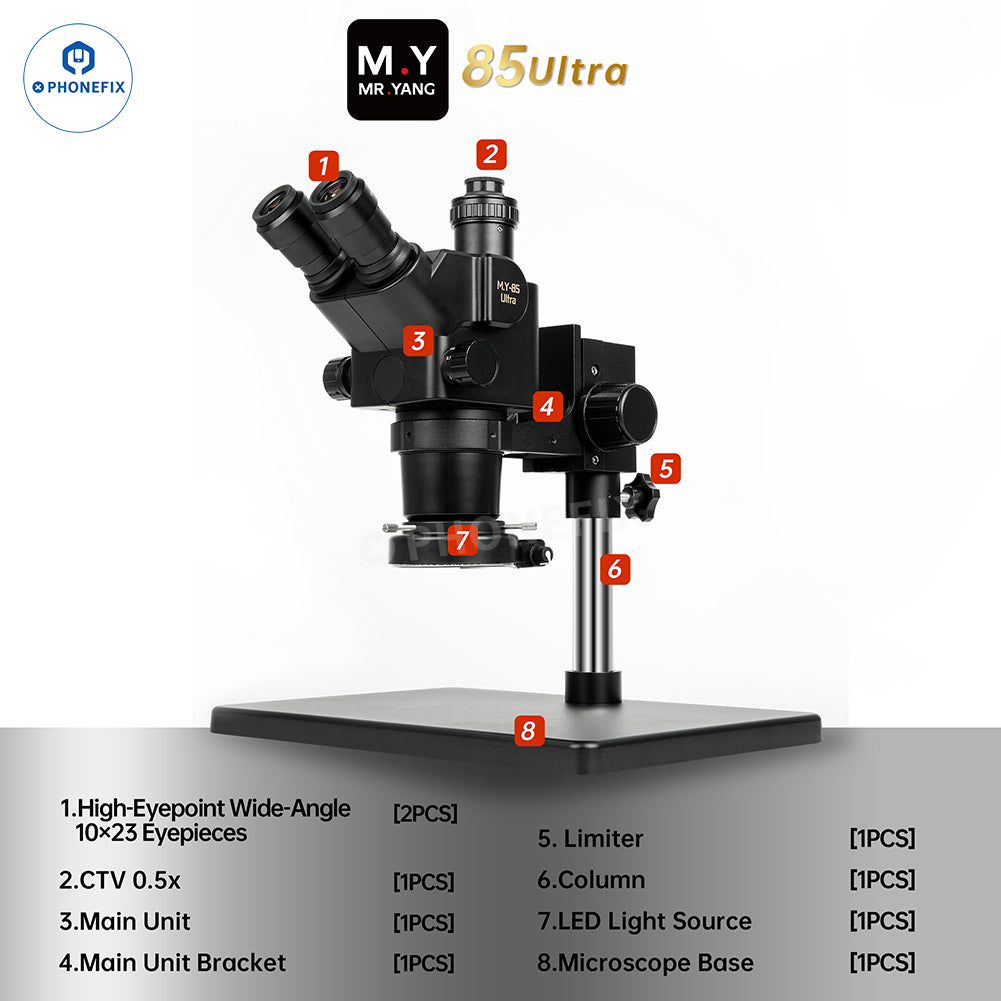 YCS Mr.Yang 85 Ultra HD Microscope for Electronics & PCB Soldering Repair