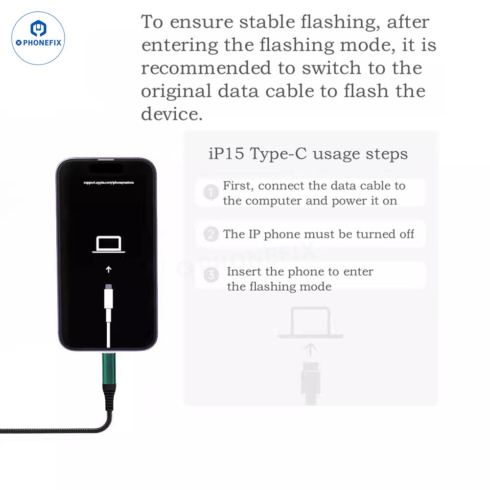YCS Recovery Mode Cable Double Head for iPhone 6-16 Pro Max