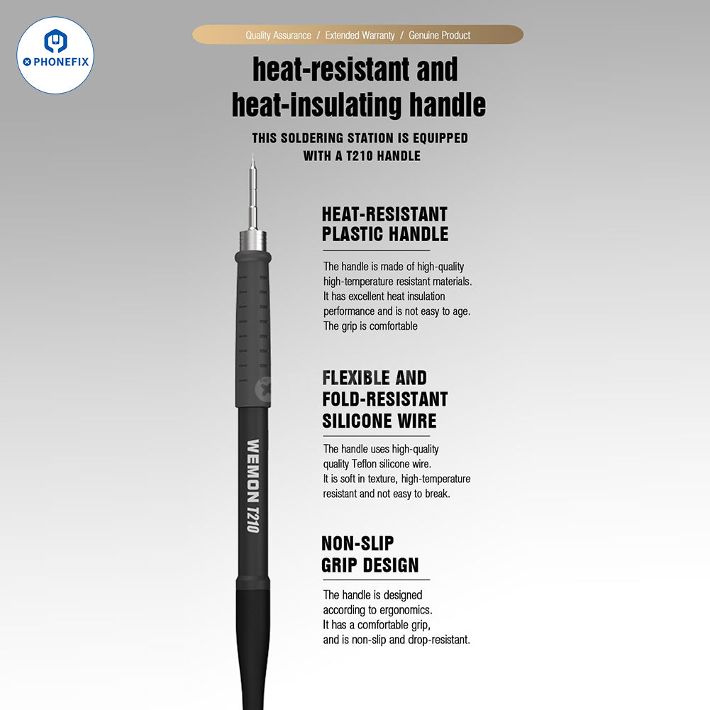 WEMON K21A Soldering Station with C210 Iron Tips for Phone Repair