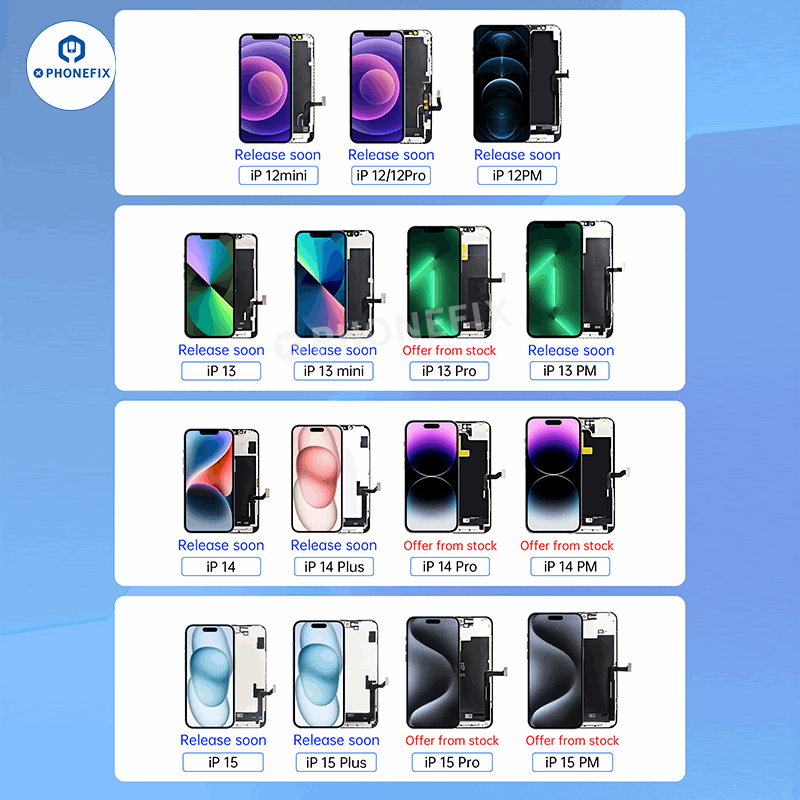 Sestava diagnostikovatelné obrazovky JCID pro iPhone 12-16 Pro Max