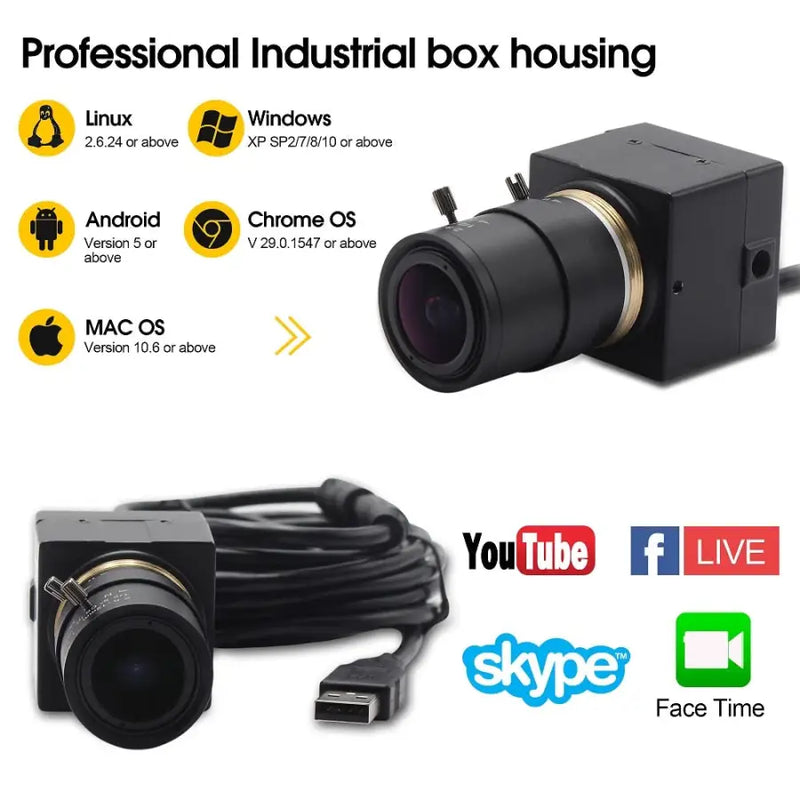 1080P Varifocal USB Camera Industrial USB Webcam Camera -
