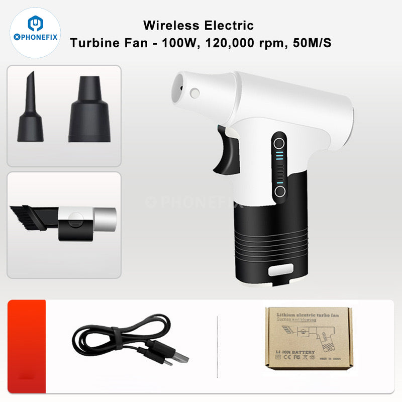 Electric Turbofan Handheld Blowing Suction Dust Removal Cooling Fan