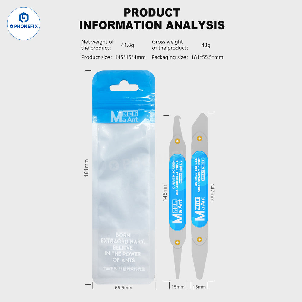 MaAnt M086 Curved Screen Disassembly Blade Mobile LCD Prying Tool