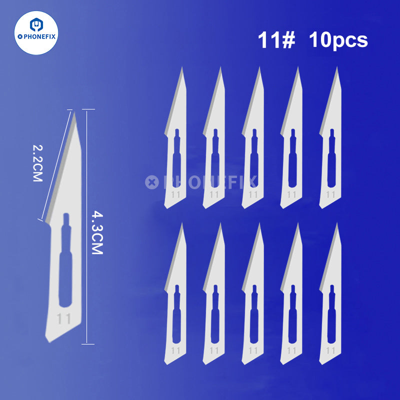 10pcs/Set Carbon Steel Sterile Scalpel Knife Blades