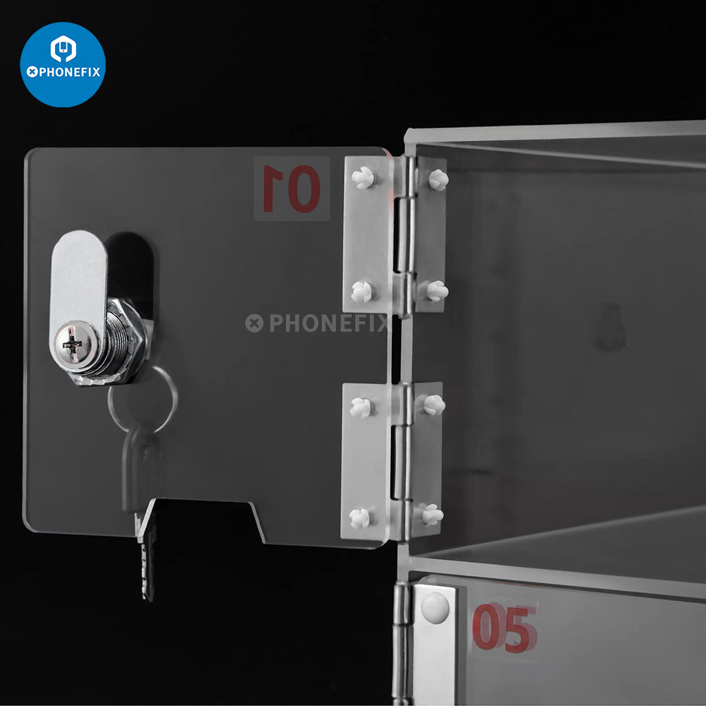 Waterproof Acrylic Mobile Phone Small Device Storage Locker Box