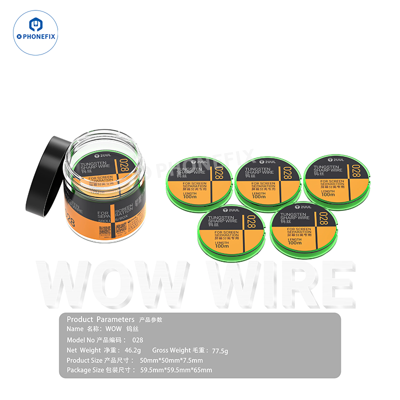 2UUL Tungsten Sharp 0.035/0.028/0.015mm Screen Separation Wire