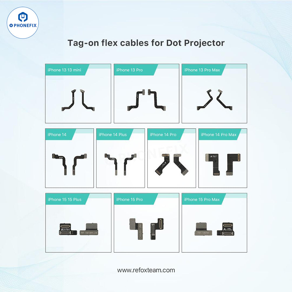 Cable de reparación REFOX RP30 sin soldadura para Face ID para iPhone X-15 Pro Max