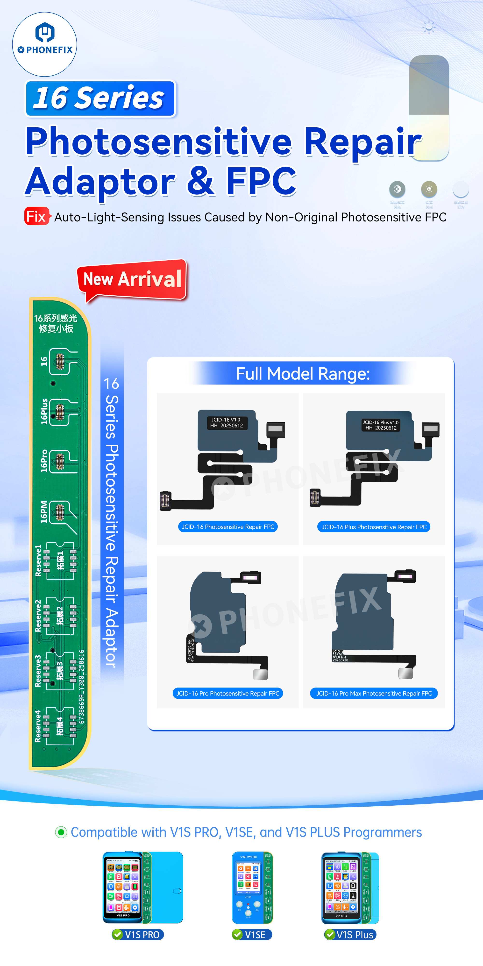 JC V1S Receiver FPC Test Board For iPhone True Tone Face ID Repair