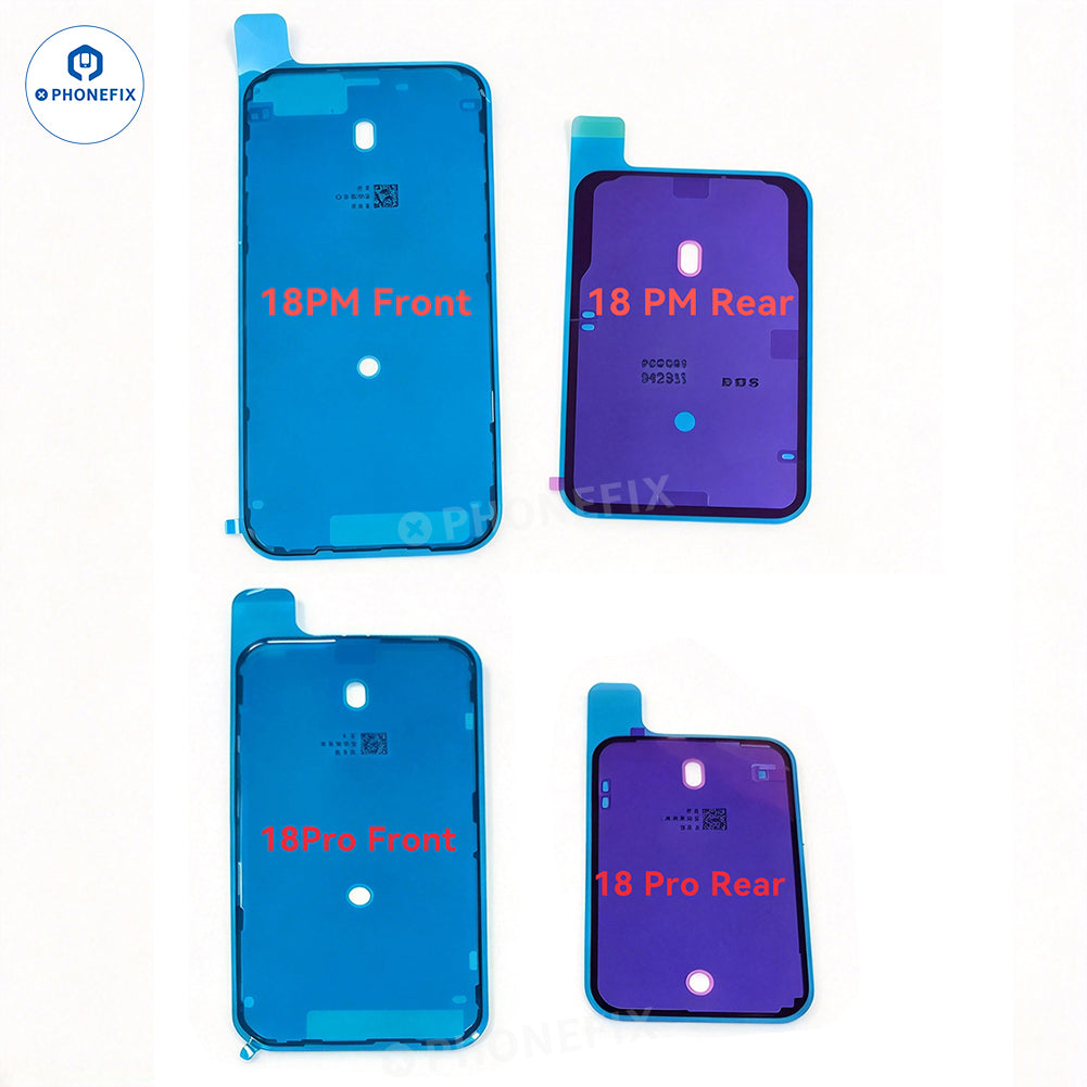 PhoneFix LCD adhesive screen waterproof sticker for iPhone, used as a battery replacement part, shown on white background.