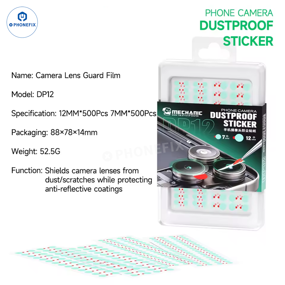 MECHANIC DP12 Mobile Camera Protection Dust-proof Sticker 7/12mm