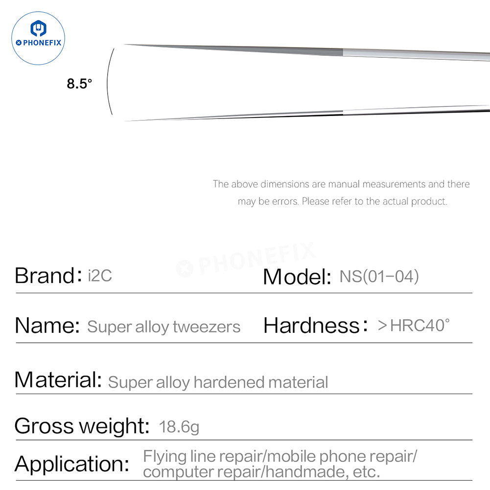 PHONEFIX Super Hard Alloy 3D Tweezers Mobile IC Tiny Parts Gripper