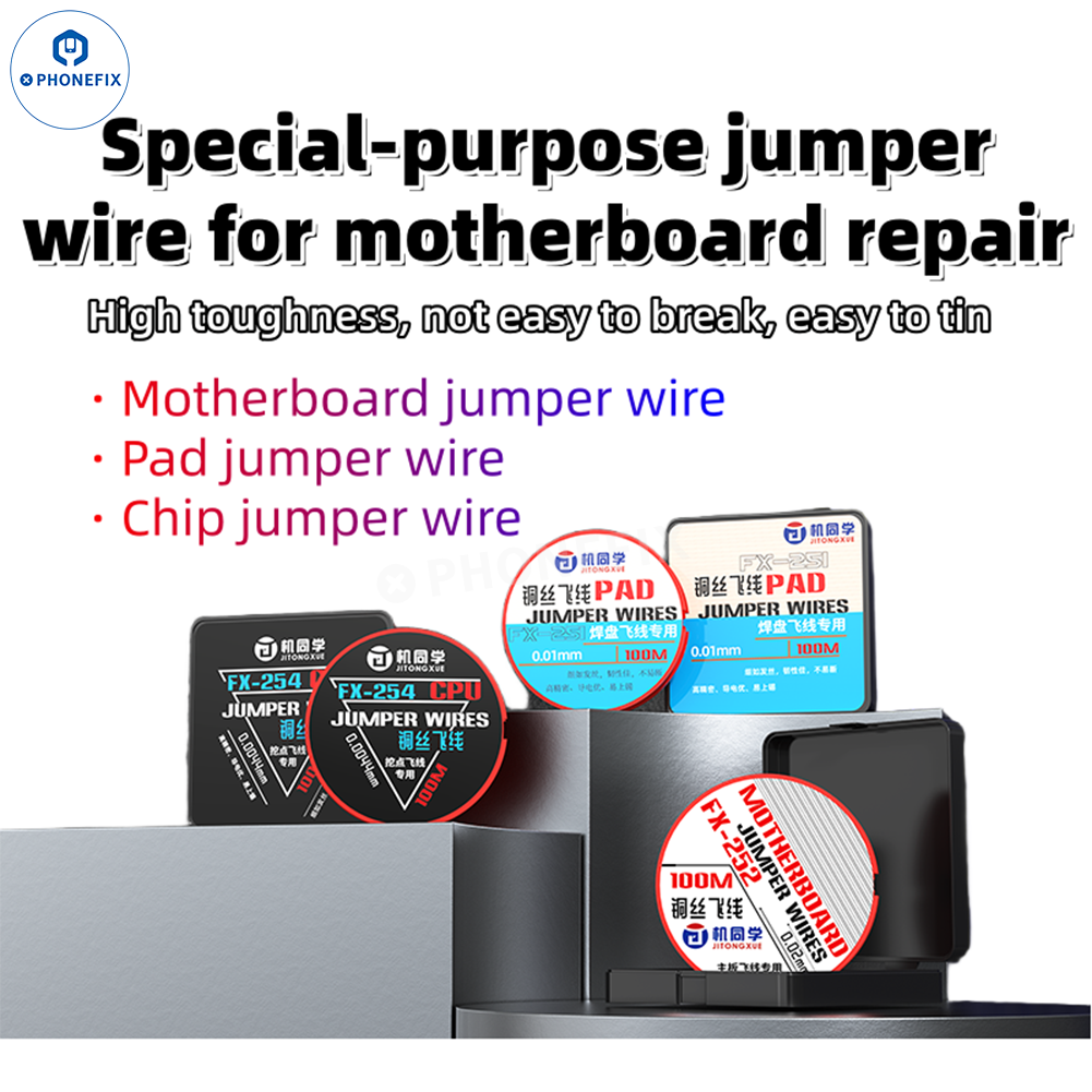JTX Jumper Wires for Phone Motherboard CPU IC Pad Soldering Repair